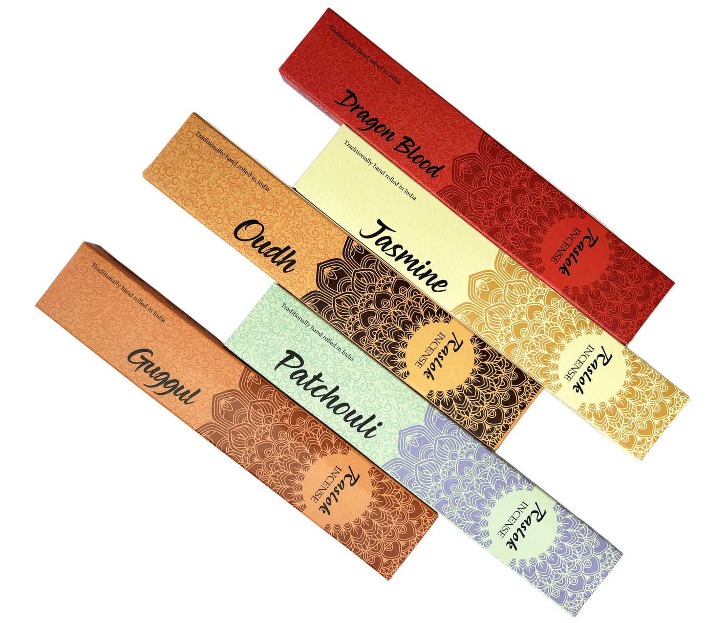 Natural Incense Stick | Pack of 10, 15 gm Each| Handrolled (Lavender,White Sage,Nag Champa,Sandal Wood,Rose,Patchouli,Oudh,Jasmin,Guggul)