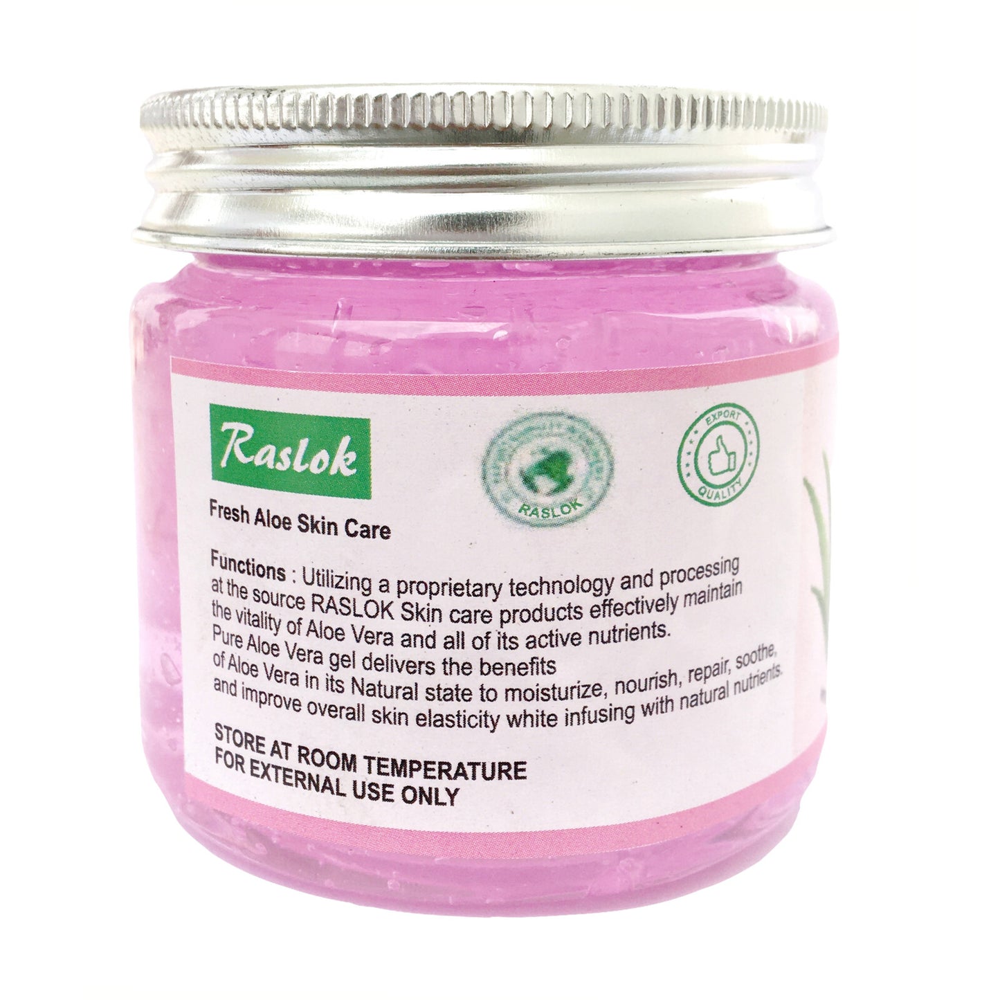 Raslok Organic Rose Aloe Vera Gel (100% Pure, 7.76 OZ) - Naturally Refreshing Skincare Delight