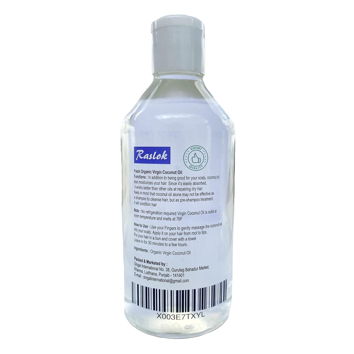 Raslok | 100% Pure Coconut Oil | For All Hair Textures & Skin Types