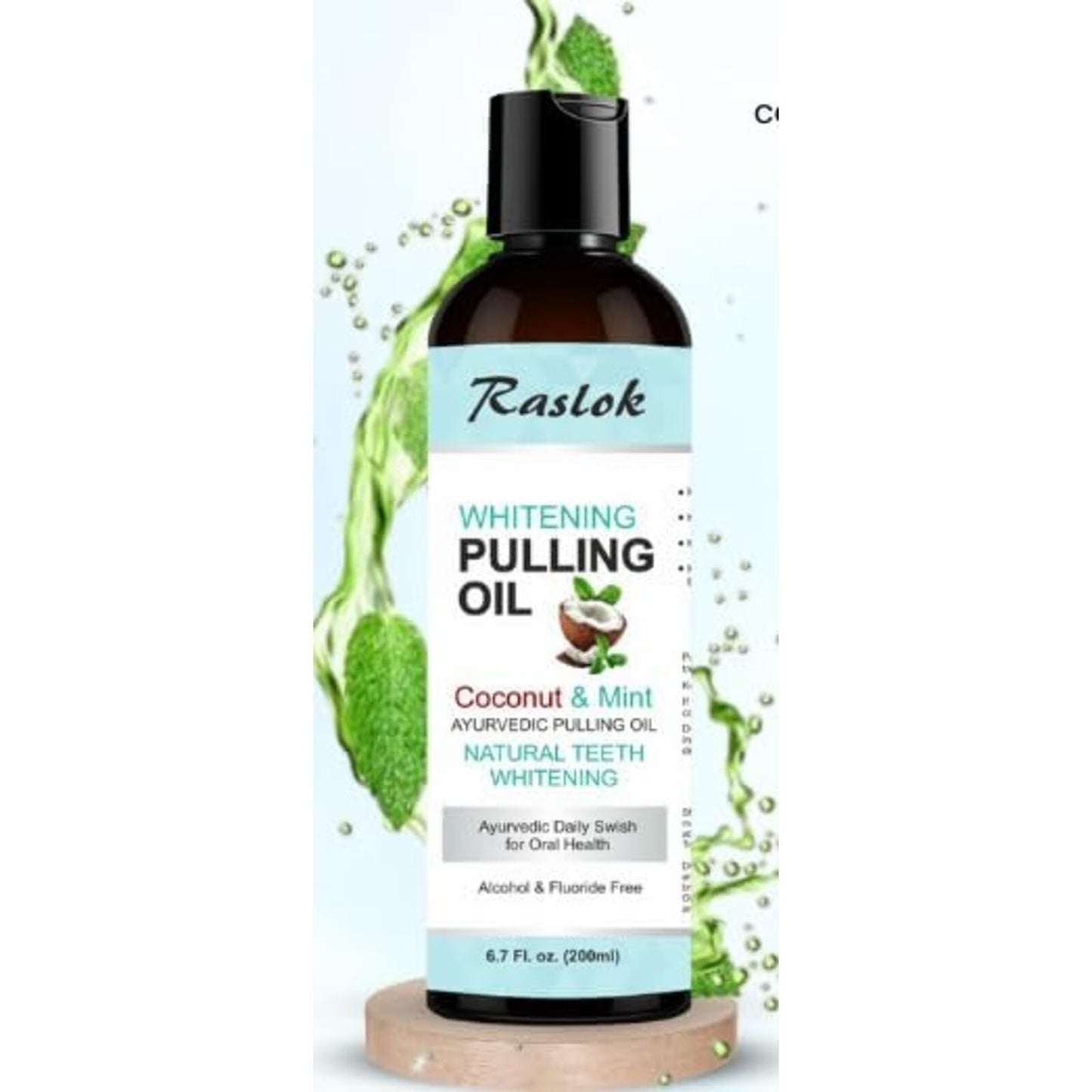 Coconut Oil Pulling, Fresh Breath and Whitening Mouthwash | Healthy Teeth & Gums, Alcohol Free, 6.7 fl. oz. (200ml)