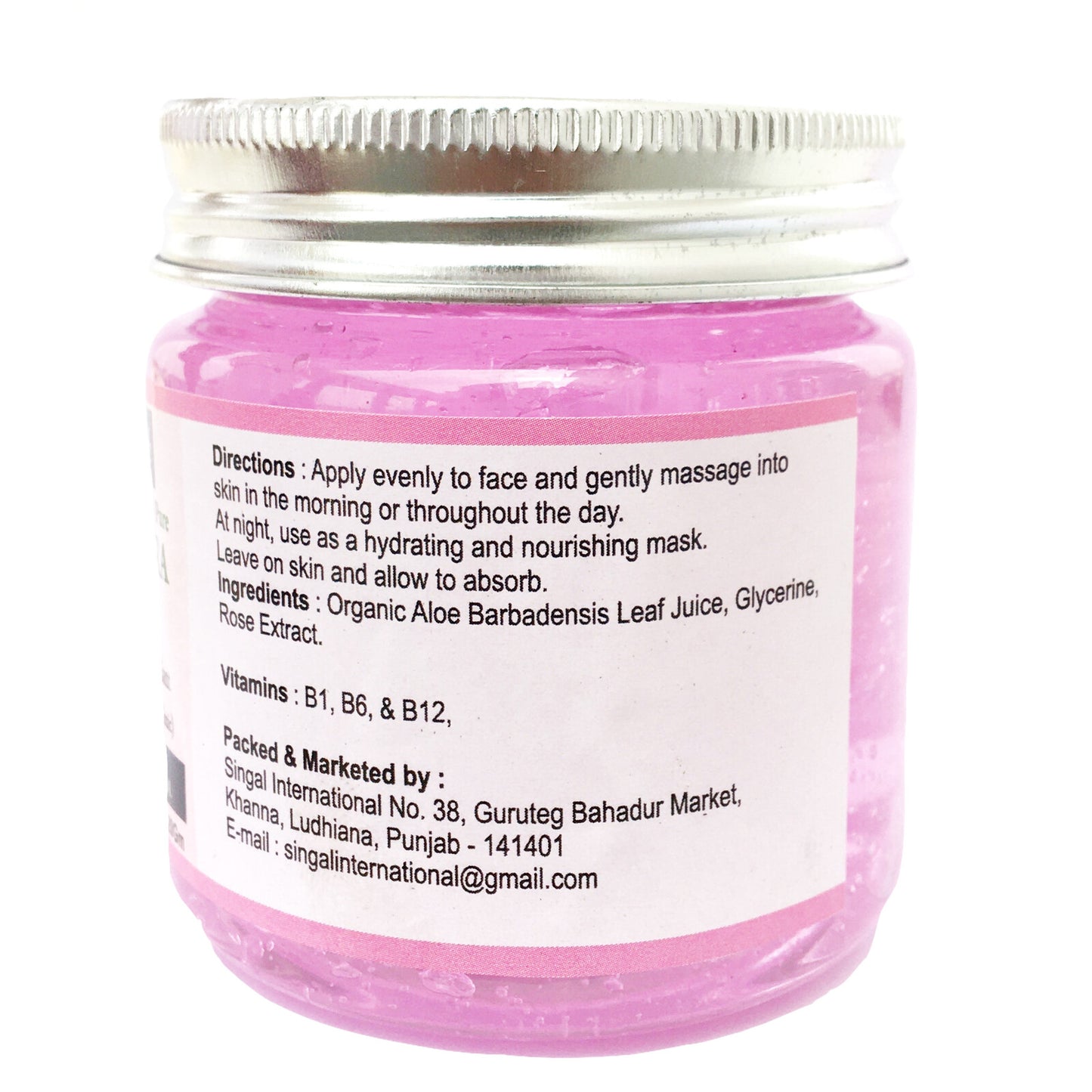 Raslok Organic Rose Aloe Vera Gel (100% Pure, 7.76 OZ) - Naturally Refreshing Skincare Delight