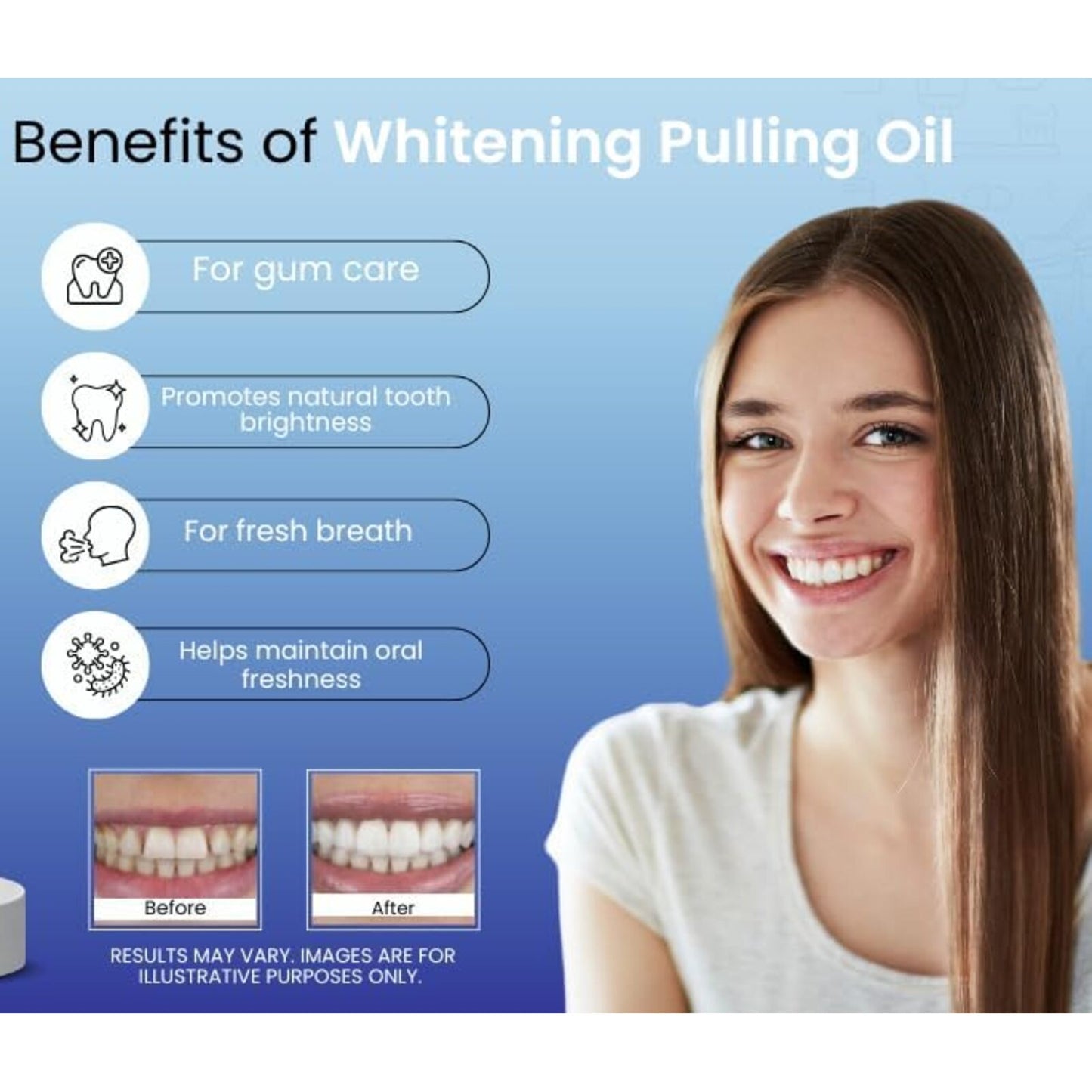 Coconut Oil Pulling, Fresh Breath and Whitening Mouthwash | Healthy Teeth & Gums, Alcohol Free, 6.7 fl. oz. (200ml)