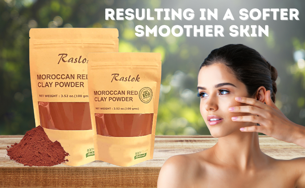Raslok Moroccan Red Clay Powder 100g | 3.52 oz