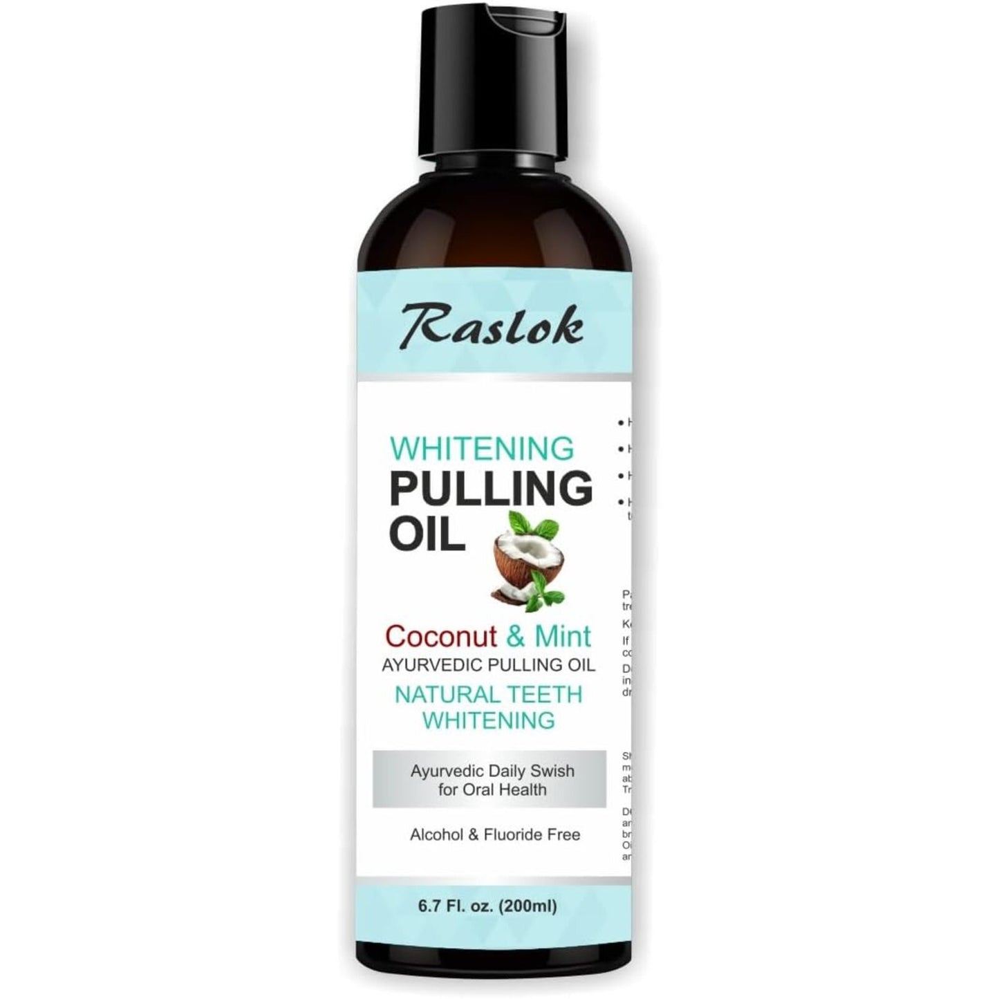 Coconut Oil Pulling, Fresh Breath and Whitening Mouthwash | Healthy Teeth & Gums, Alcohol Free, 6.7 fl. oz. (200ml)