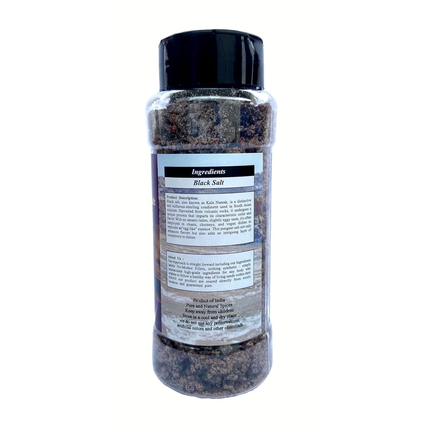 Raslok Black Salt Crystals (Kala Namak) Ground Spice ~ Kala Namak All Natural | Vegan | No Colors | Gluten Friendly | NON-GMO | Indian Origin