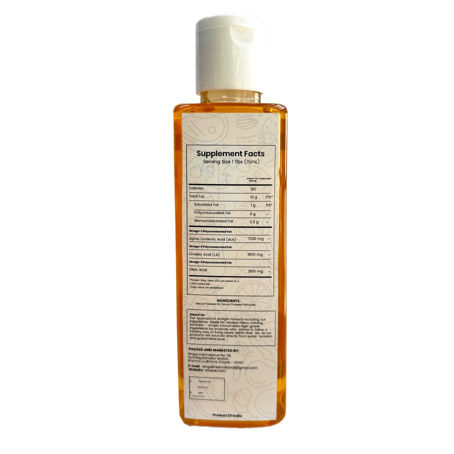 Raslok Pure Natural Flax Seed Oil | Wood Pressed