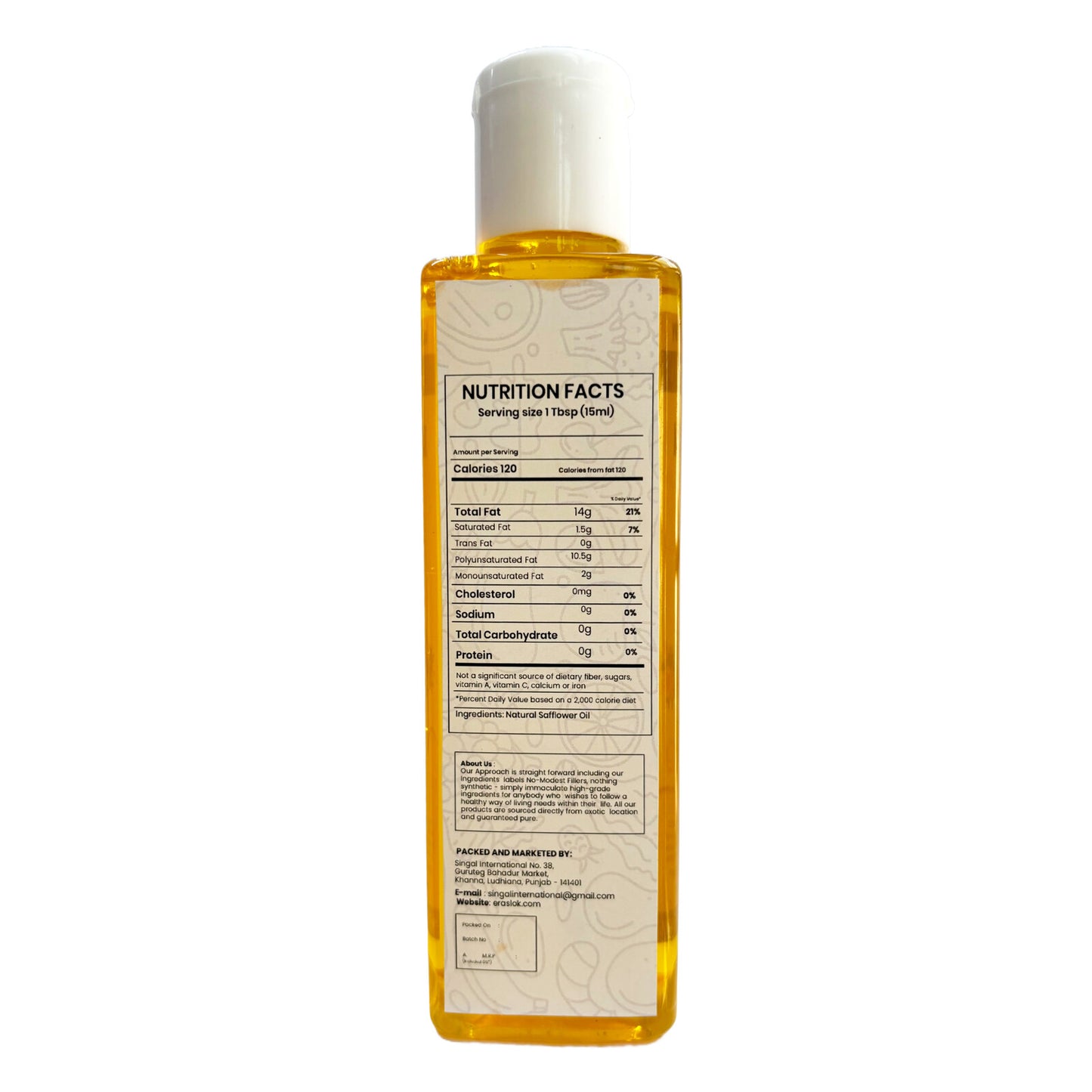 Pure Natural Safflower Oil | Wood Pressed