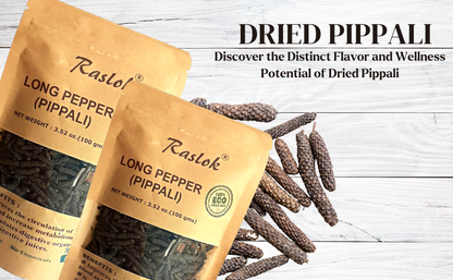 Raslok Dried Pippali Indian Long Pepper Whole | 3.52 oz - 100gm