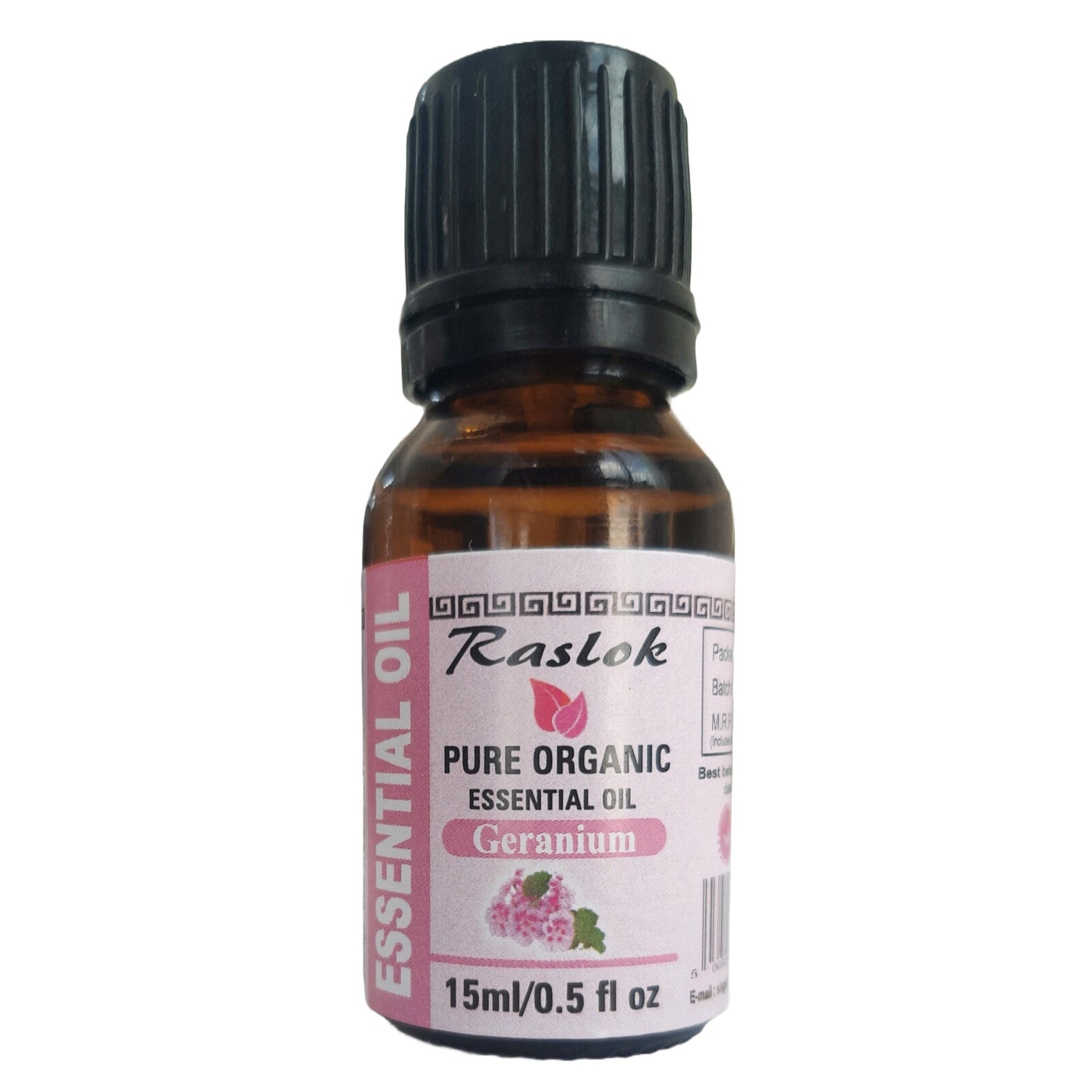 Raslok Essential Oil 100% Pure & Natural Oil Pack of 4 | 15ml - 0.5 fl.oz (Geranium,Patchouli,Ylang-Ylang,Tea Tree) …