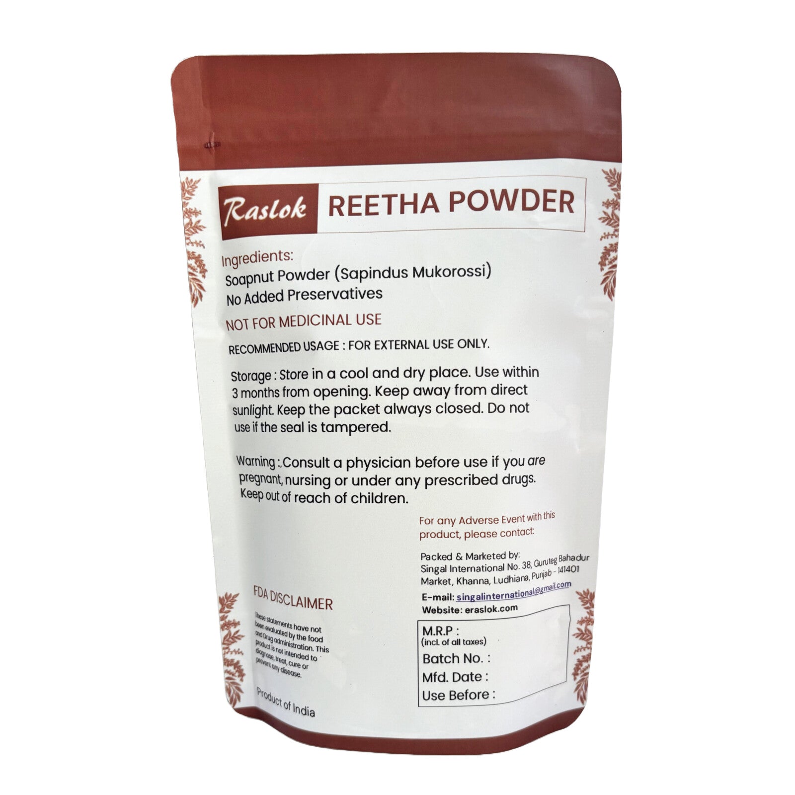 Soapnut/Aritha/Reetha Powder for hair care | Natural | No Added Preser ...